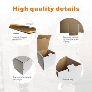 Caja <span class=keywords><strong>de</strong></span> Envío Corrugada Blanca Pequeña con Tapa Plegable, Ideal para Envíos <span class=keywords><strong>de</strong></span> Pequeñas Empresas, Resistente y Reutilizable - Product Image 2