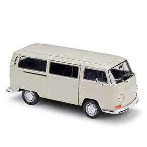 WELLY 1:24 VW T2 BUS 1972 T2 Modèle de voiture en alliage Diecasts & Toy Vehicles Collect Car Toy Boy Birthday gifts