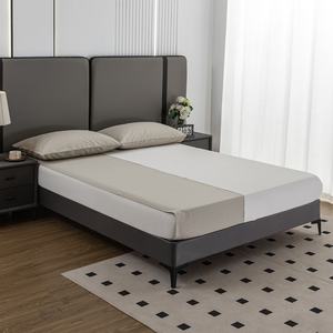 Drap plat simple en coton 400 fils, doux, respectueux de la peau, antistatique, durable, lavable, écologique, pour hôtel - Product Image 4