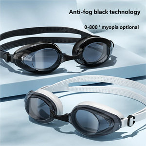Lunettes de natation Pengle pour adultes, grandes montures, haute définition, résistantes à l'eau, anti-buée, verres PC pour myopes, plongée - Product Image 5