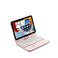 WITSPAD Penutup Keyboard Touchpad Nirkabel RGB Backlit untuk iPad Mini 6 USB Type-C Desain Ramping untuk Tangan Kanan