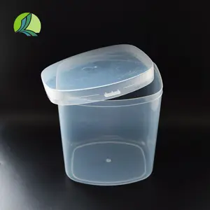 Conteneur de stockage de Grain Transparent en plastique PP carré Recyclable de qualité alimentaire de 3 litres boîte scellée avec couvercle