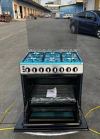 6 Kompor Gas Multifungsi Stainless Steel Oven Pizza Terlaris dengan 6 Tungku Pembakar Gas dan Oven