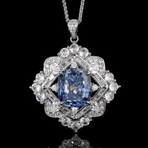 Vente en gros d'usine, ensemble de bagues et pendentifs en cuivre écologique, zircon vert Paraiba 14*16/10*12mm, magnifiques ensembles de bijoux pour femmes - Product Image 4