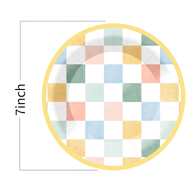 plato de papel de 7 pulgadas