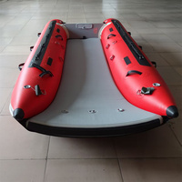 Bateau gonflable de vague de précipitation de bateau de catamaran se pliant superbe pour la pêche