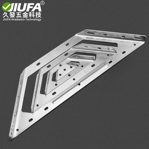 Support d'angle épaissi en acier inoxydable Jiufa pour renforcement de meubles de lit et connecteur de support - Product Image 3