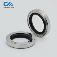 Joint d'étanchéité en acier inoxydable PTFE Ceimin 35*50*8 à double lèvre pour compresseur et réducteur, idéal pour les opérations rotatives à haute vitesse