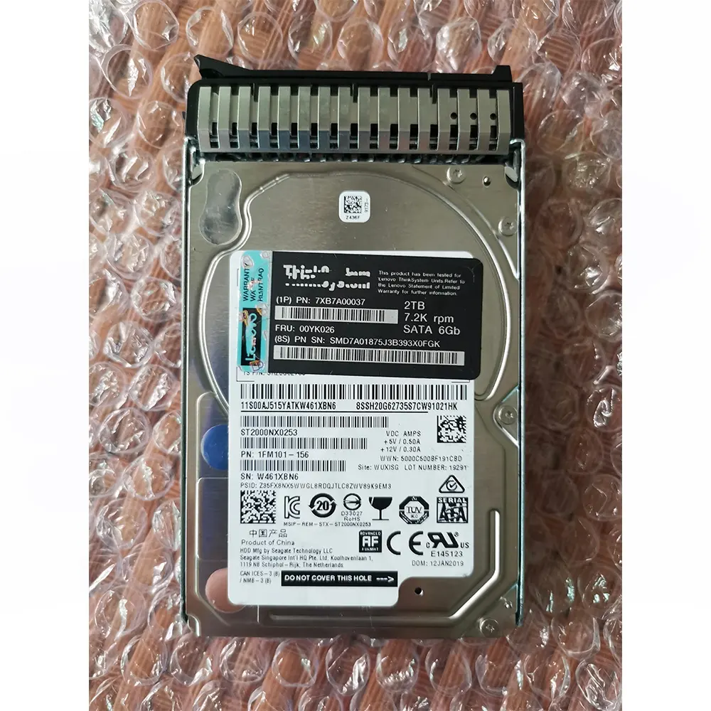 7XB7A00037 ThinkSystem 2.5 "SATA 7.2K 6GBホットスワップ512Eハードディスクドライブ (SR550サーバー用)