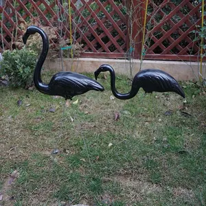 Ornements de flamant rose violet en plastique de bonne qualité pour la décoration de jardin