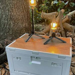 โคมไฟตั้งแคมป์แบบพกพาขนาดเล็ก, โคมไฟใช้แก๊สไฟสำหรับกลางแจ้งตกปลาปิกนิกเต็นท์บ้านสวนแขวนโคมไฟแก้วพร้อมขาตั้ง - Product Image 3