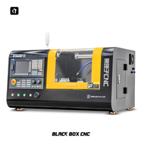 CTMACH 220V Petite machine à tourner CNC horizontale à un seul brocheur, à usage moyen, à banc plat, avec système d'enseignement Black Box