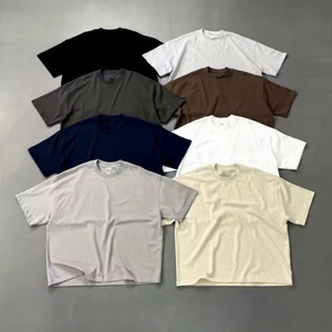 T-shirt décontracté à manches courtes et col rond pour homme, grande taille, couleur unie, disponible en rouge rouille, gris, bleu, jaune, noir - Product Image 5