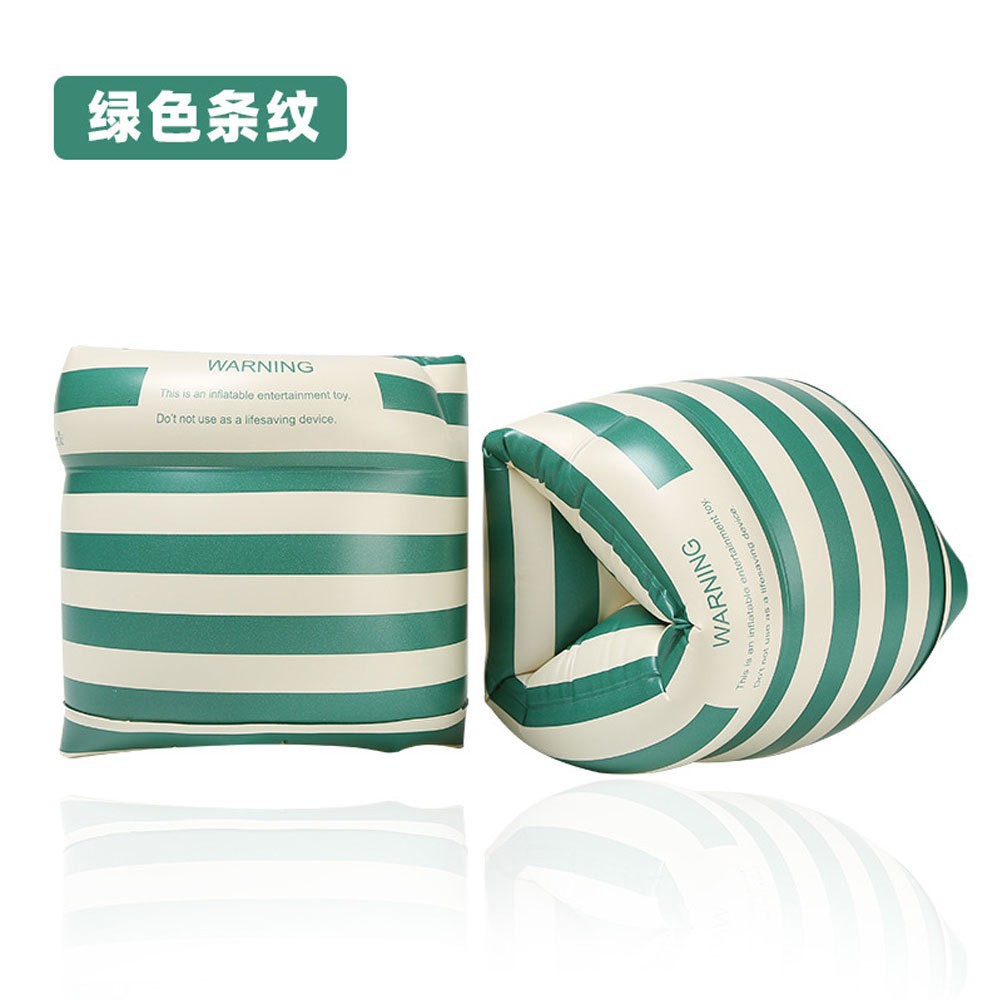 Anneau de bras rayé, vert (1 paquet de 2)