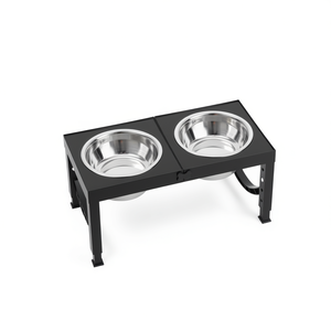 Comedero portátil doble de acero inoxidable para perros, tamaño M, para acampar y viajar al aire libre - Product Image 1