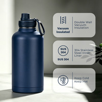 Bouteille isotherme Xuzhen 2026 nouvelle génération de 64 oz, grande capacité en acier inoxydable pour sports de plein air et camping (export)