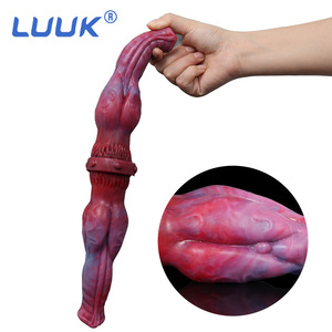 LUUK Neue Ideen Super Long Double <span class=keywords><strong>Dildo</strong></span> Silikon Tier Hund <span class=keywords><strong>Penis</strong></span> Big Knot Anal Plug Sexspielzeug <span class=keywords><strong>Dildo</strong></span> Produkte für Lesben Homosexuell - Product Image 4