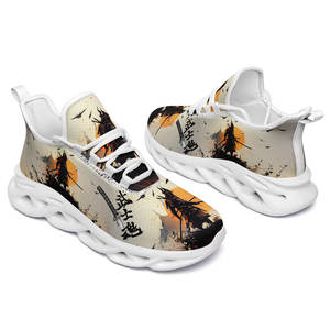 أحذية جري خفيفة الوزن ومريحة لجميع المواسم، مصنوعة من قماش شبكي يسمح بالتنفس، مناسبة للاستخدام الخارجي، بنمط جمجمة، رائجة عبر الحدود - Product Image 4