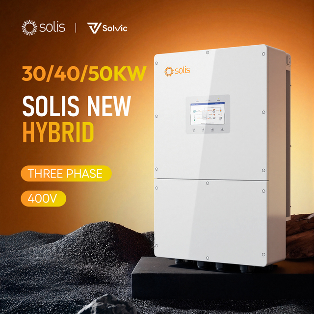 Solis 40kW Hybrid Inverter S6-EH3P40K-H 99.6 Efficiency 380V Single Phase IP66 for Commercial Energy Storage System