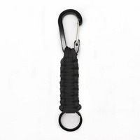 Paracord sleutelhanger karabijnhaak clip haak gevlochten koord touw lanyard noodslangenknoop outdoor survival gereedschap voor sleutels mannen vrouwen