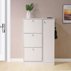 מודרני עיצוב ארון נעליים, עץ נעל מדף ארון מסדרון אחסון עץ נעל מדף ארון - Product Image 2