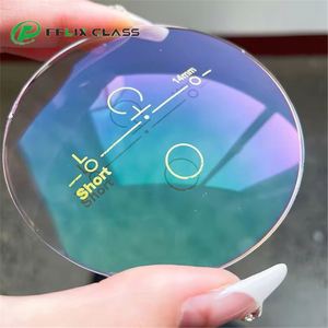Vente directe d'usine Lentilles optiques progressives en résine de haute qualité à deux pièces avec revêtement vert HMC 1,49 Diamètre 70 mm Protection des yeux - Product Image 2