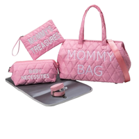 Ensemble de pochettes de voyage pliables de luxe personnalisées par le fabricant, grande capacité, avec fermeture éclair, pour maman et bébé, à porter à l'épaule