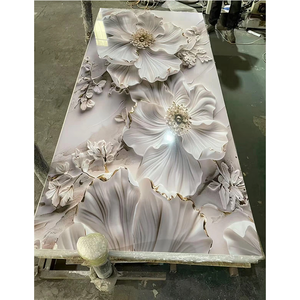 ألواح حائط من كلوريد البولي فينيل من الدرجة الفندقية مقاس مخصص ألواح مقاومة للماء بنمط هندسي قالب مقاوم للحمام والمطبخ والمستشفى والأطفال - Product Image 1