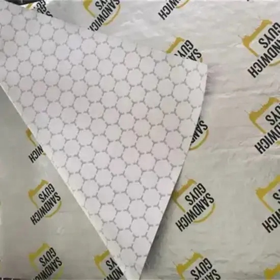 High Quality Custom Size/ logo Food Grade Oil-Proof and Leakproof Honeycomb/Kraft/Burger/Hamburger/Wrapping/Packaging Paper