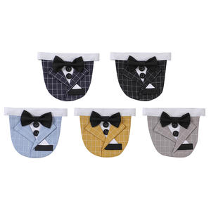 Tanpopo Tuxedo Pet Cat Suit Collar Bandana W/ Bowtie Handsome Small Dog Party Costume Accesorios Bufanda <span class=keywords><strong>Precio</strong></span> de fábrica al por mayor - Product Image 4