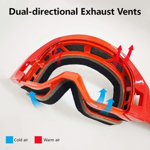 Gafas de Motocross <span class=keywords><strong>Fox</strong></span> con Lentes de Vidrio UV400 y Marco Flexible, Resistentes al Viento, Ligeras, Compatibles con <span class=keywords><strong>Cascos</strong></span> de PC - Product Image 5
