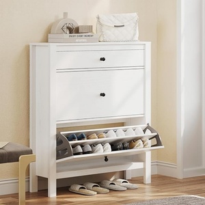 2026 Design minimaliste Armoire à <span class=keywords><strong>chaussures</strong></span> en bois pliable anti-poussière intérieur/extérieur Meubles de salon - Product Image 3