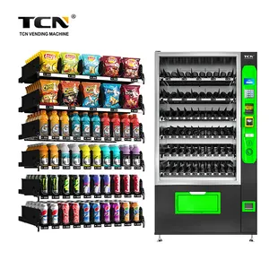 Máquina personalizada preta do TCN Vending a bebida e o petisco que vending a máquina com teclado