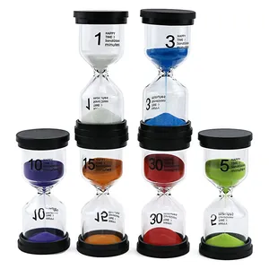 Wholesale Custom Hourglass 1/3/4/5/10/15/30 Minutes Sand Timer Glass For Home Decoration