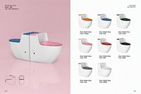 WC monobloc en céramique avec siphon en S/P, couleur personnalisée, tout contre le mur sans aucun espace, pour salle de bain