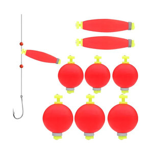 Vente en gros 0.75 ''1.0'' 1.25 ''1.5'' Mer Bouy EPS Mousse Snap on Round Pesé Personnaliser Flotteurs <span class=keywords><strong>De</strong></span> Pêche Bobbers - Product Image 2