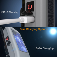 Lampe de barbecue solaire rechargeable 2025 avec capteur intelligent USB-C et support rotatif à 360 degrés pour grillades en extérieur