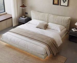 WL Golden Style Velvet Upholstery Oak Frame Box Spring Eco-Friendly Bunk <b>Bed</b> Simple Modern Detachable Master Bedroom Full-Size - Product Image 2