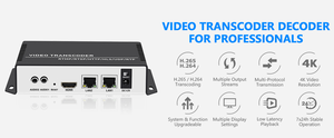URayTech Transcodificador de Video 8 en 1 IP a IP 4K HEVC H.265 H.264 para Transmisión en Vivo de TV <span class=keywords><strong>IPTV</strong></span>, RTMP, RTMPS, UDP, HTTP, RTSP, HLS, SRT - Product Image 3
