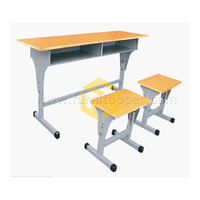 Ensemble de Table et de chaises réglables pour étudiants, mobilier de bureau modulaire pour deux personnes