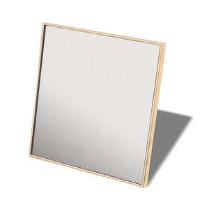 Miroir cosmétique de marque en alliage de zinc, mini, carré, avec autocollant en époxy tendance - Product Image 6
