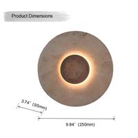Applique murale LED moderne et minimaliste en pierre de grotte, blanc chaud 3500K, avec interrupteur, design épuré pour chambre à coucher