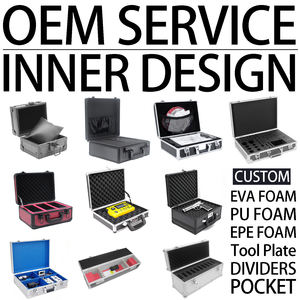 Ningbo fabbrica all'ingrosso prezzo competitivo formato personalizzato OEM scatola di immagazzinaggio in alluminio strumenti per il trasporto di strumenti con vassoio in pelle - Product Image 6