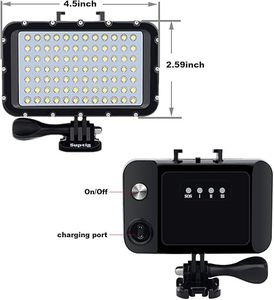Supporto per Action Camera con Luci per <span class=keywords><strong>Hero</strong></span> 13/12/11/10/9/8/7/6/5 - Impermeabile fino a 50M, Batteria 2600mAh, Colore Regolabile - Product Image 2