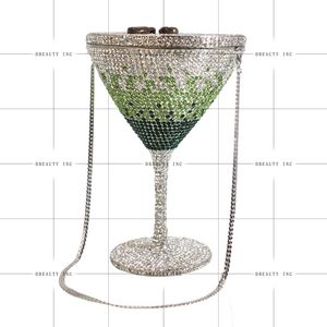 Modische Klassische Kelch-Clutch mit Strasssteinen Funkelnde Diamant-Abendtasche Glänzende Kristall-Handtasche Gold für Cocktailparty und Abschlussball - Product Image 2