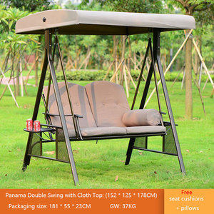 Cadeira de Balanço Suspensa de Aço e Ferro para Jardim e Pátio Externo, À Prova d'Água para Adultos - Product Image 6