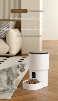 Distributeur automatique de nourriture pour animaux de compagnie 4L avec contrôle à distance Wi-Fi, programmable, pour chiens, style moderne et alimentation par batterie