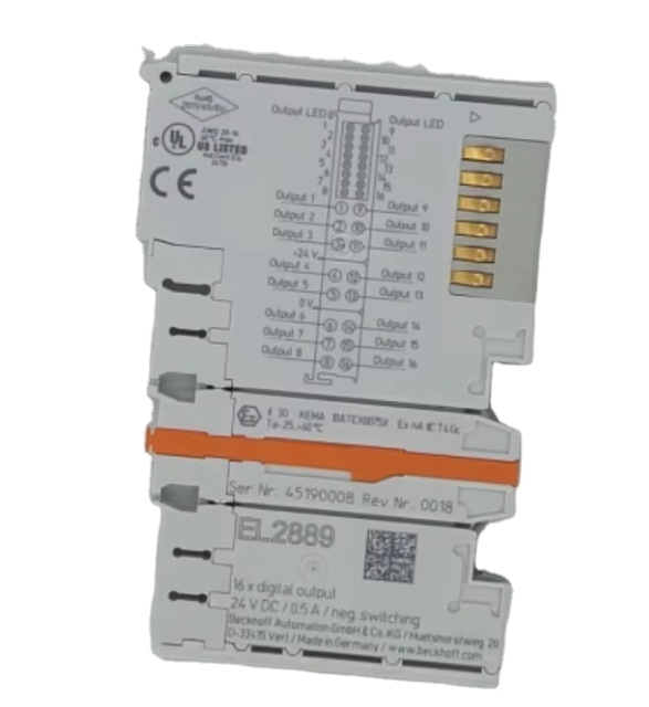 Beckhoff El2889 Hd Ethercat Terminal, 16-channel Digital Output 24 V Dc, 0.5 A, 0 V (ground) Switching