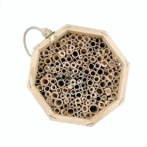 Mason bee House garden natural wood creative honeycomb attracts peaceful bee pollinators