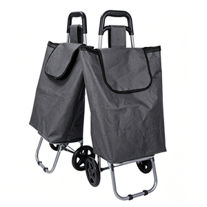 <b>Folding</b> Shopping <b>Cart</b> with Removable Oxford Cloth Bag, Lightweight Grocery Trolley with 2 Wheels for Groceries - Product Image 4